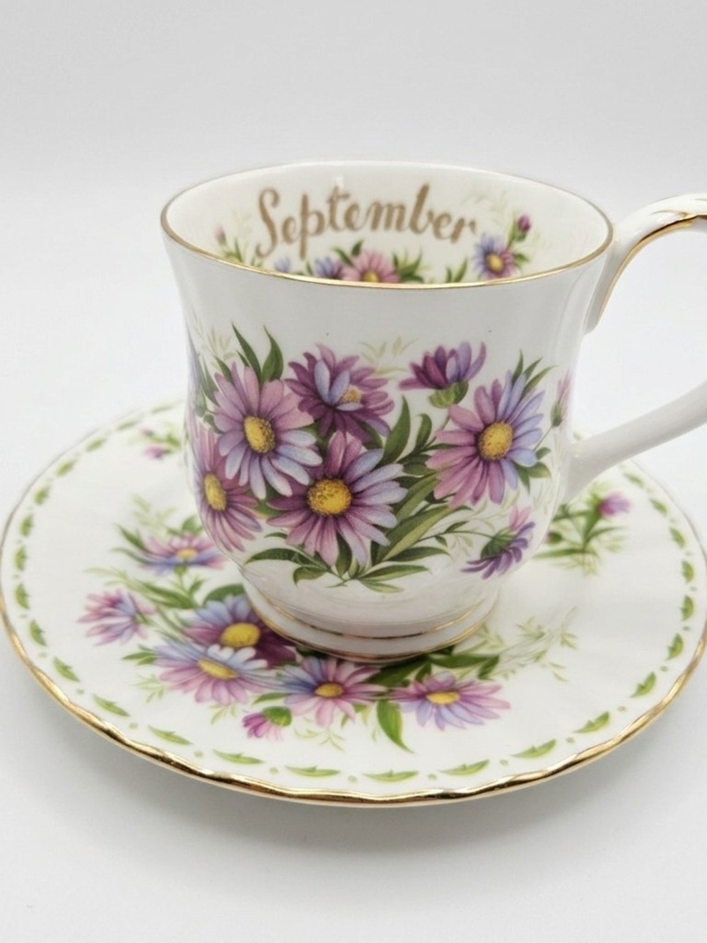 Royal Albert Flower of the Month September Michaelmas Daisy Cup & Saucer